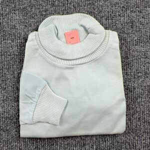 VTG Grace Sweater Womens XL Light Blue Turtleneck 100% Cotton Knit Pullover Top